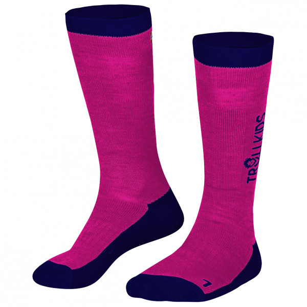 Image of Trollkids - Kid"s Ski Socks - Skisocken Gr 23-26 - 3-4 Years rosa'