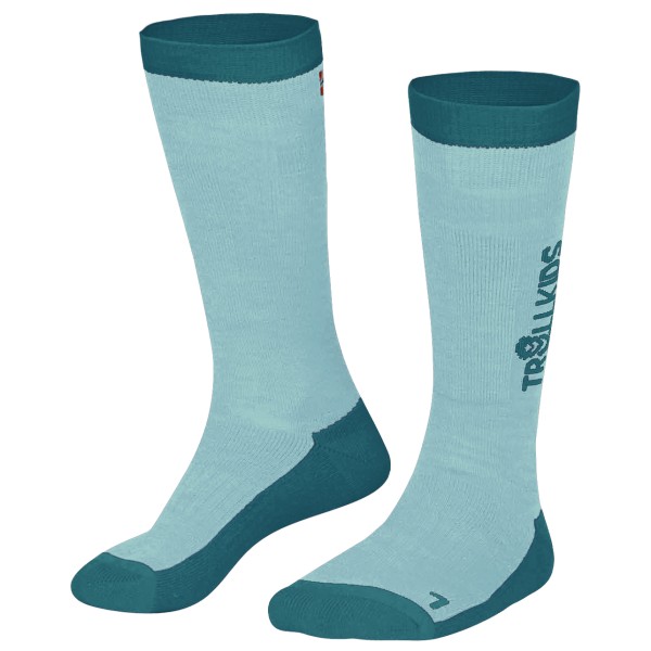 Image of Trollkids - Kid"s Ski Socks - Skisocken Gr 23-26 - 3-4 years türkis'
