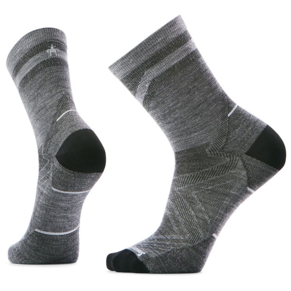 Merinosocken Smartwool Performance Run Zero Cushion Mid Crew Pattern (Gr 38-41 |grau)