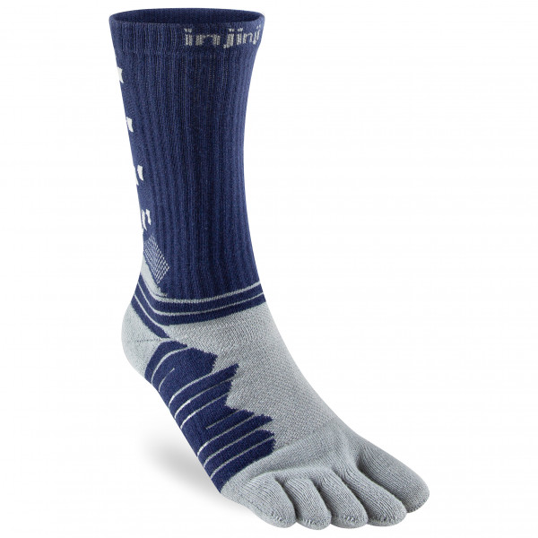 Image of Injinji - Ultra Run Crew - Laufsocken Gr L;M;S;XL grün;schwarz;türkis/blau