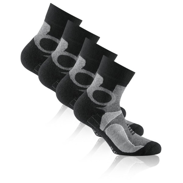 Image of Rohner - Basic Trekking Quarter 2er Pack - Wandersocken Gr 35-38 schwarz