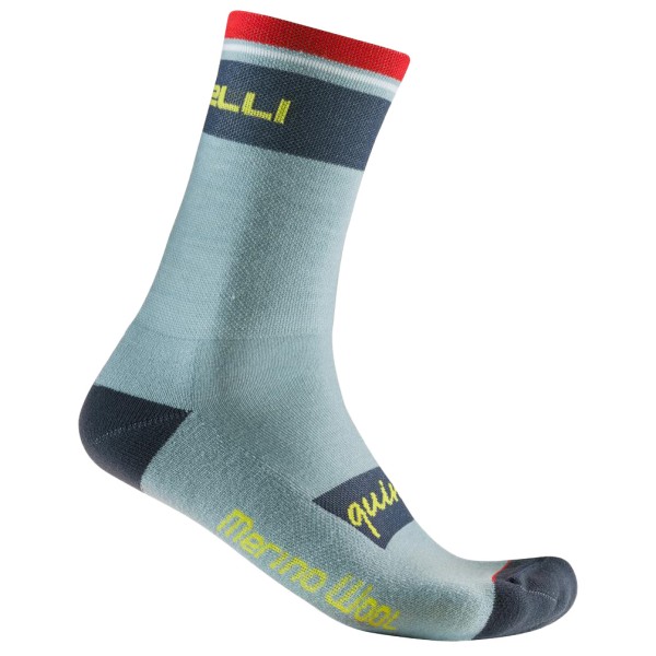 Image of Castelli - Quindici Soft Merino Sock - Velosocken Gr L/XL;S/M;XXL blau;schwarz/grau;türkis