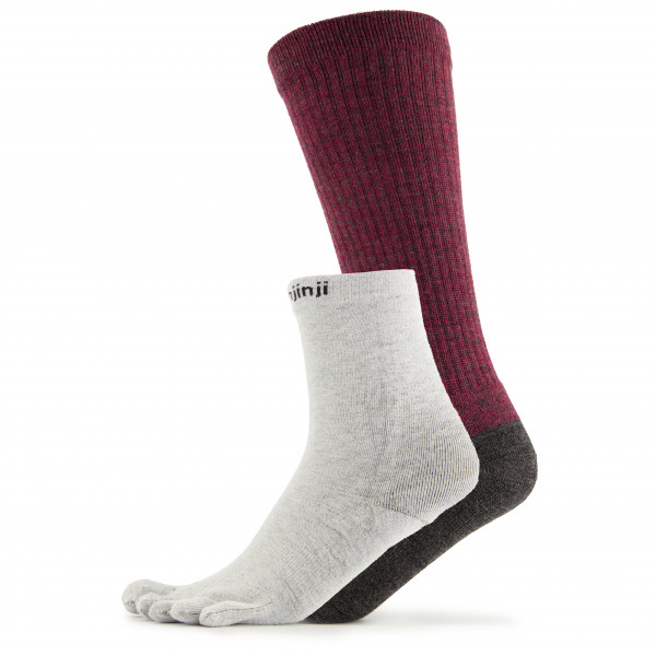 Injinji Liner/Hiker Crew Coolmax/Nuwool Wandersocken Damen (Gr 40,5-44,5 |grau)