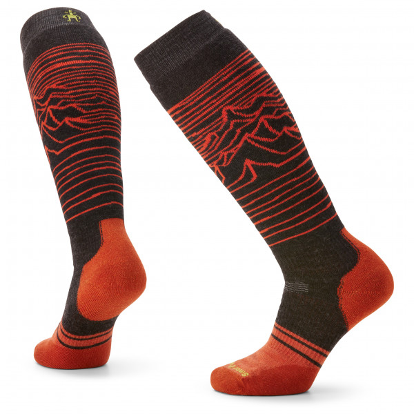 Image of Smartwool - Snowboard Full Cushion Iguchi Pattern OTC - Skisocken Gr L rot