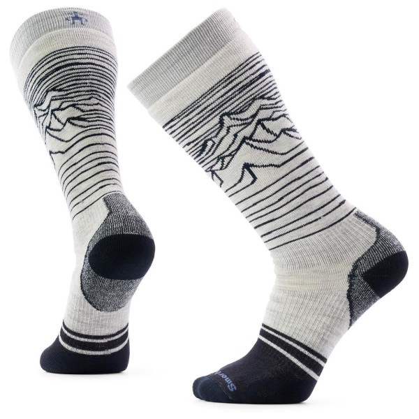 Smartwool Snowboard Full Cushion Iguchi Pattern OTC Skisokken Grijs
