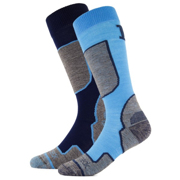Heber Peak – CedarHe. Ski Socks 2-Pack – Skisocken Gr 43-45 blau