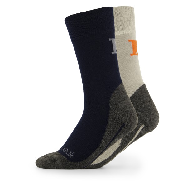 Image of Heber Peak - Kid"s EvergreenHe. Hiking Crew Socks 2-Pack - Wandersocken Gr 27-30;31-34;35-38 blau;schwarz'