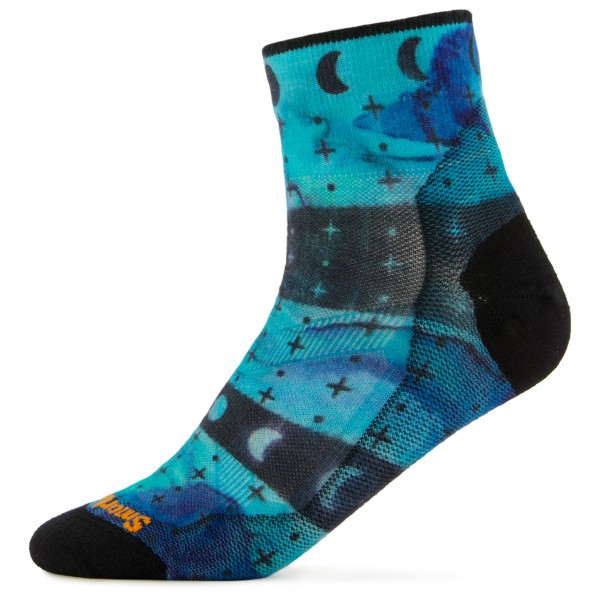 Smartwool - Women's Bike Zero Cushion Celestial Print Ankle - Radsocken Gr M;S türkis;weiß