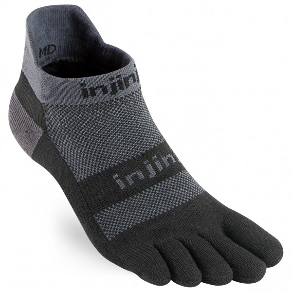Image of Injinji - Run Midweight No Show - Laufsocken Gr L;M;S;XL schwarz