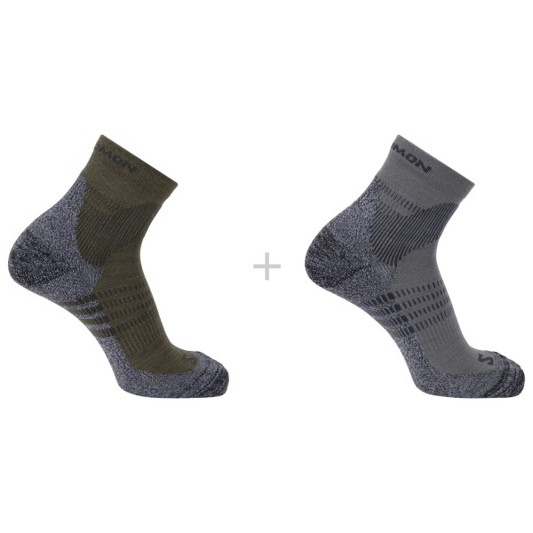 Salomon X Ultra Access Quarter 2-Pack Wandersocken (Gr 36-38 |grau)