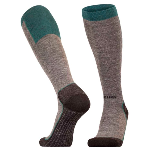 Image of UphillSport - Ouna Alpine Ski 4-Layer Compression M5 with Merino - Skisocken Gr 35-38 braun