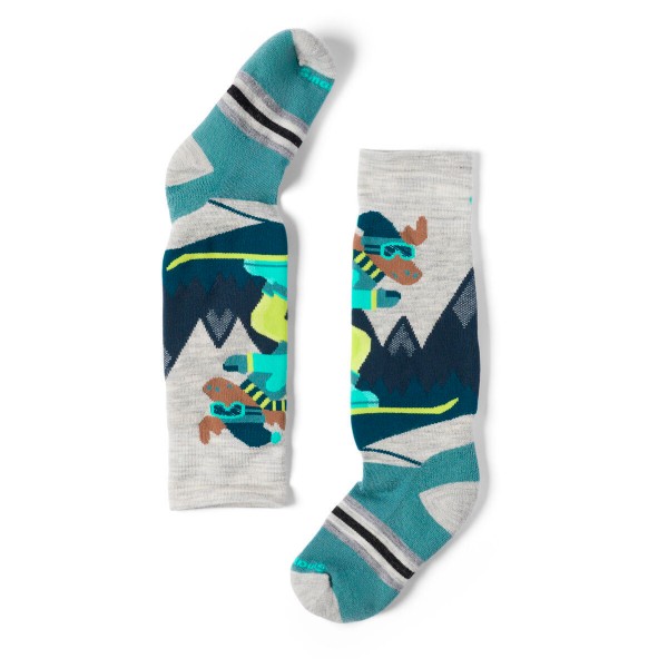 Smartwool Kid’s Winter F. Cushion Mountain Moose Pattern OTC Multifunctionele sokken meerkleurig Multicolor