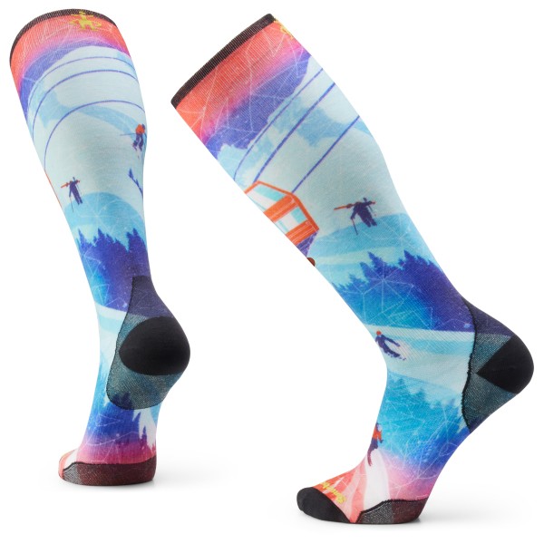 Image of Smartwool - Ski Zero Cushion Ski Day Print OTC - Skisocken Gr L bunt