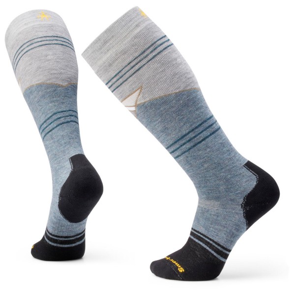 Image of Smartwool - Snowboard Full Cushion Mountain Geo Pattern OTC - Skisocken Gr L grau