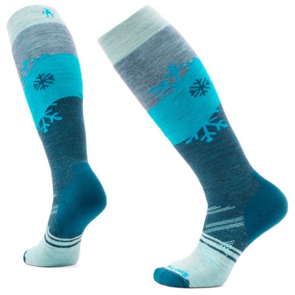 Image of Smartwool - Women"s Ski Full Cushion Snowpocalypse Pattern OTC - Skisocken Gr L türkis/blau'