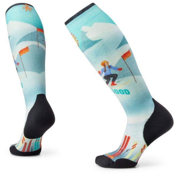 Image of Smartwool - Women"s Ski Targeted Cushion Snow Bunny Print OTC - Skisocken Gr L;M;S bunt'