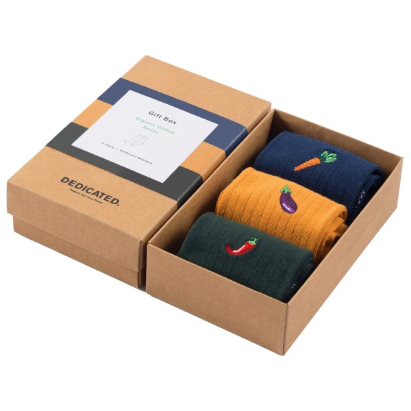 Image of DEDICATED - Socks Knivsta Vegetables - Multifunktionssocken Gr 36-40;41-45 beige