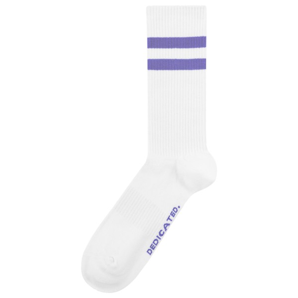 DEDICATED Sport Socks Ullevi Stripes Multifunktionssocken (Gr 41-45 |weiß)