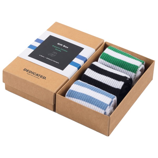 Image of DEDICATED - Sport Socks Ullevi Stripes - Multifunktionssocken Gr 36-40;41-45 weiß