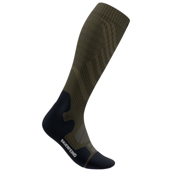 Bauerfeind Sports Outdoor Merino Compression Socks Kompressionssocken Herren Wandern (Gr 38-41 - S: 31-37 cm |oliv)