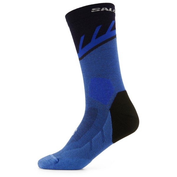 Image of Salomon - Speedcross Crew - Laufsocken Gr 36-38;39-41;42-44;45-47 blau;schwarz;weiß/grau