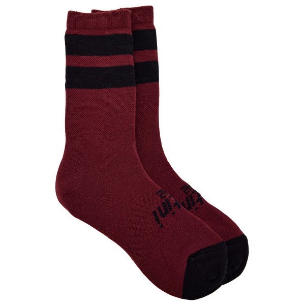 Image of Santini - Riga Wool High Profile Socks - Velosocken Gr XL rot