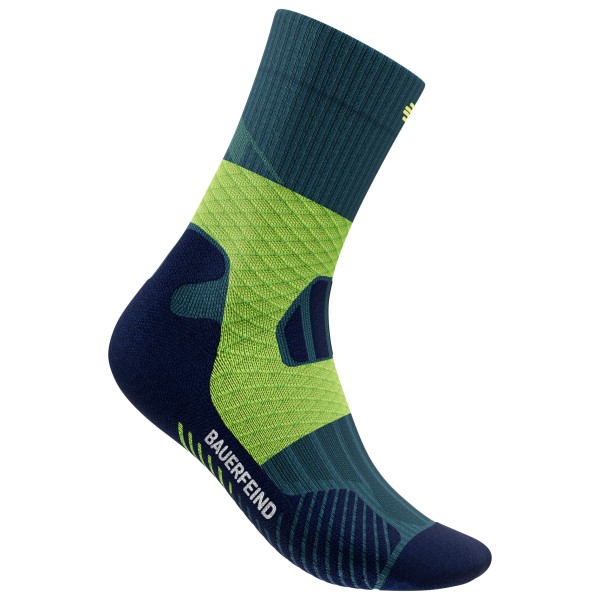 Image of Bauerfeind Sports - Women"s Trail Run Mid Cut Socks - Laufsocken Gr 35-38;39-42;43-46 blau;bunt;grau'