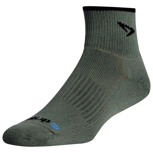 Image of Drymax - Trail Running 1/4 Crew Turndown - Laufsocken Gr L;M;S;XL oliv