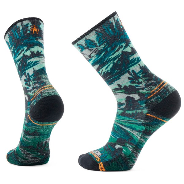 Image of Smartwool - Hike Light Cushion Campground Print Crew Socks - Wandersocken Gr L bunt