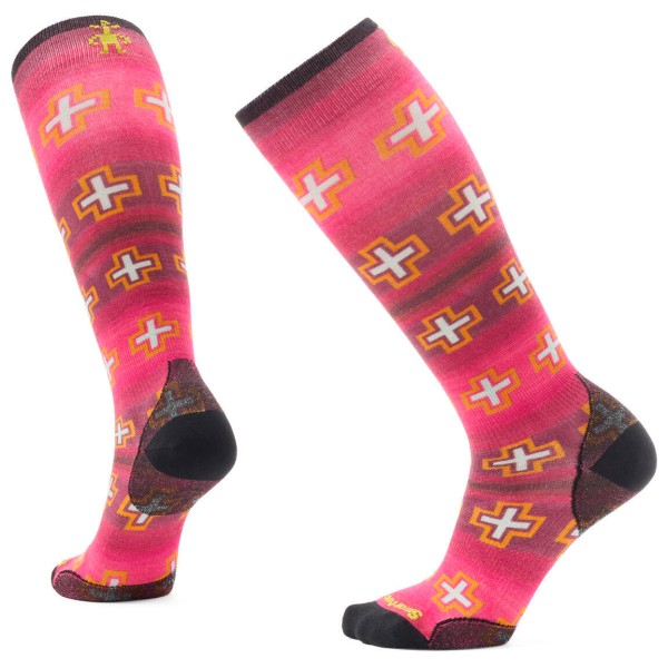 Image of Smartwool - Women"s Ski Zero Cush.Paths Crossed PRT OTC Socks - Skisocken Gr L;M;S rosa'