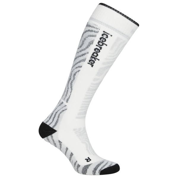 Icebreaker Merino Ski+ Medium OTC Mountain Contour Skisokken Grijs
