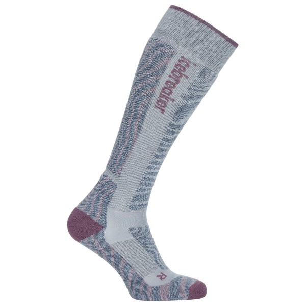 Icebreaker Women’s Merino Ski+ Medium OTC Mountain Contour Skisokken Grijs