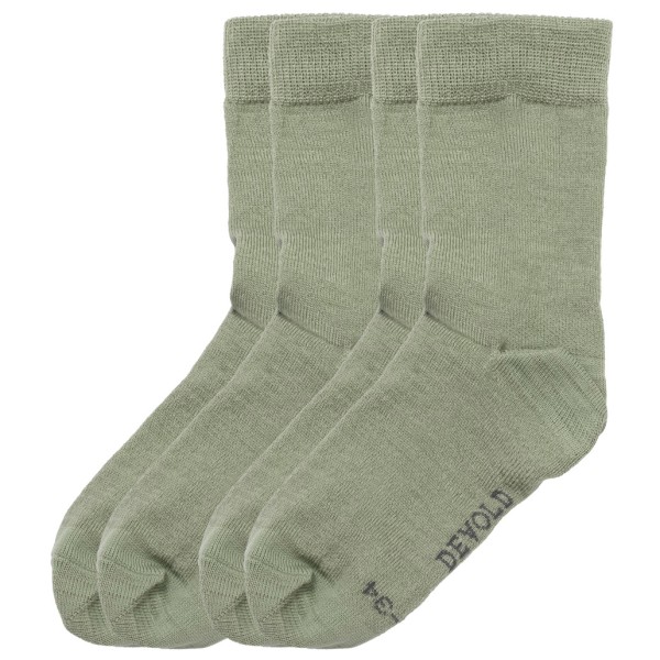 Devold Kid’s Daily Merino Light Sock 2-Pack Multifunctionele sokken Olijfgroen