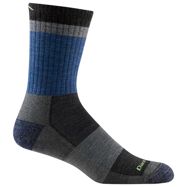 Image of Darn Tough - Heady Stripe Micro Crew Lightweight w. Cushion - Wandersocken Gr L schwarz