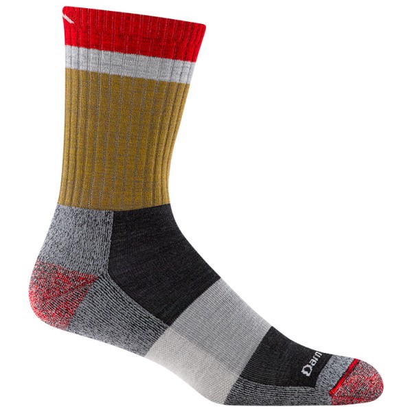 Image of Darn Tough - Heady Stripe Micro Crew Lightweight w. Cushion - Wandersocken Gr L;M;XL bunt;grau;schwarz