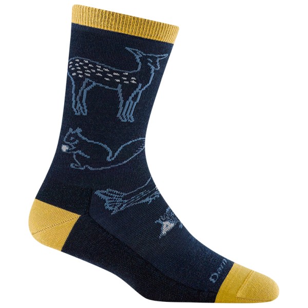 Image of Darn Tough - Women"s Woodland Creatures Throwback Crew LW - Merinosocken Gr S blau'