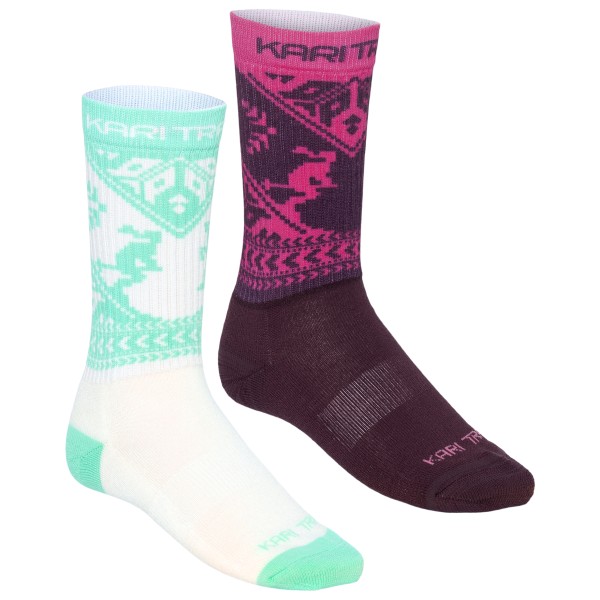 Kari Traa Women’s Puffin Sock 2 Pack Merinosokken meerkleurig Multicolor