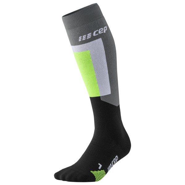 Image of CEP - Thermo Compression Socks Skiing Tall V3 - Skisocken Gr V grau