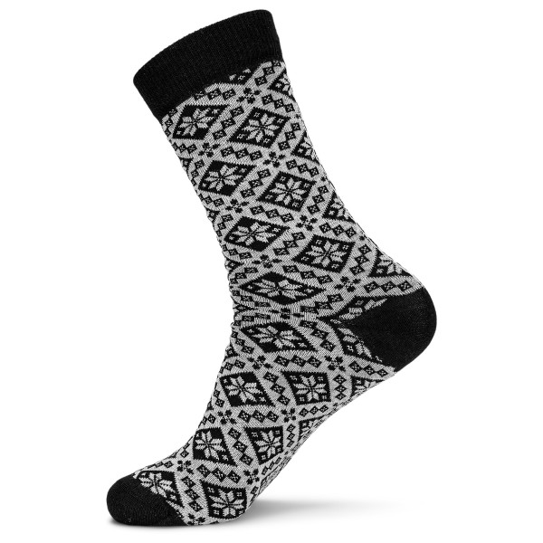Image of Dale of Norway - Bjorøy Socks - Merinosocken Gr L - 43-46;M - 39-42;S - 35-38 grau;rot