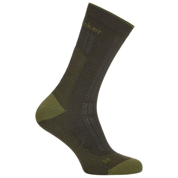 Icebreaker Merino Hike+ Ultralight Crew Wandelsokken Olijfgroen