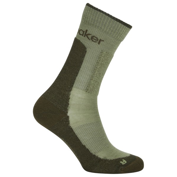 Icebreaker Women’s Merino Hike+ Medium Crew Wandelsokken Olijfgroen