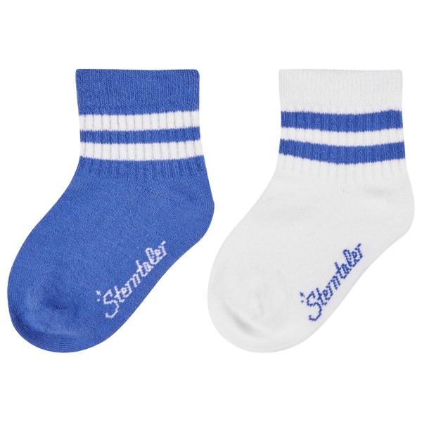 Multifunktionssocken Sterntaler Kurz-Socken DP Coolmax Rippe Kinder (Gr 23-26 |weiß/blau)