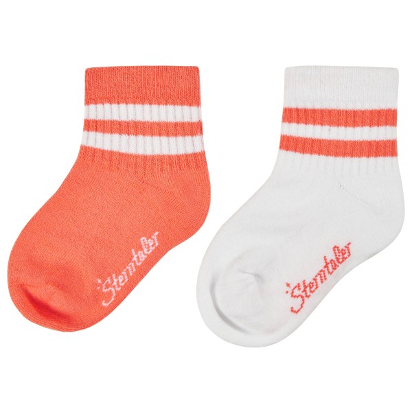 Sterntaler Kurz-Socken DP Coolmax Rippe Multifunktionssocken Kids (Gr 17-18 |weiß/rot)
