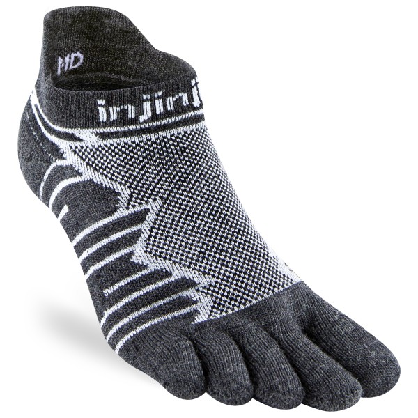 Injinji Ultra Run No Show Wool Hardloopsokken Grijs