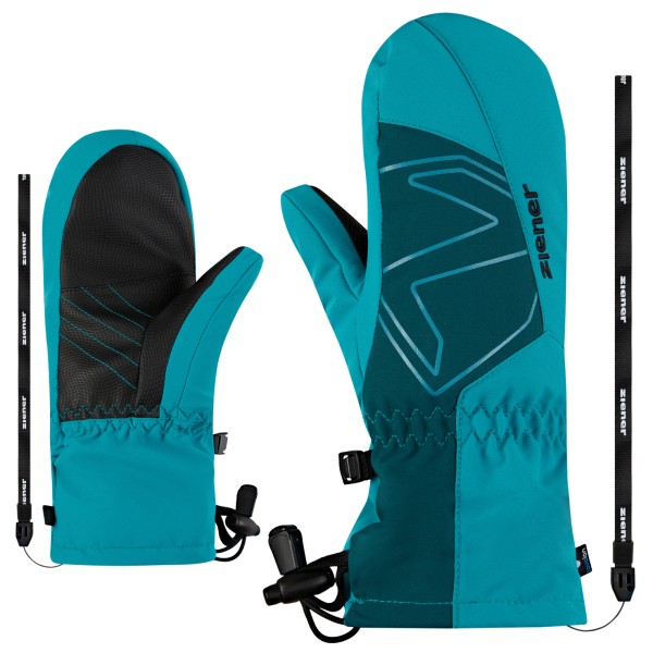 Ziener Kid’s Lavalino Aquashield AW Mitten Glove Handschoenen turkoois Turquoise