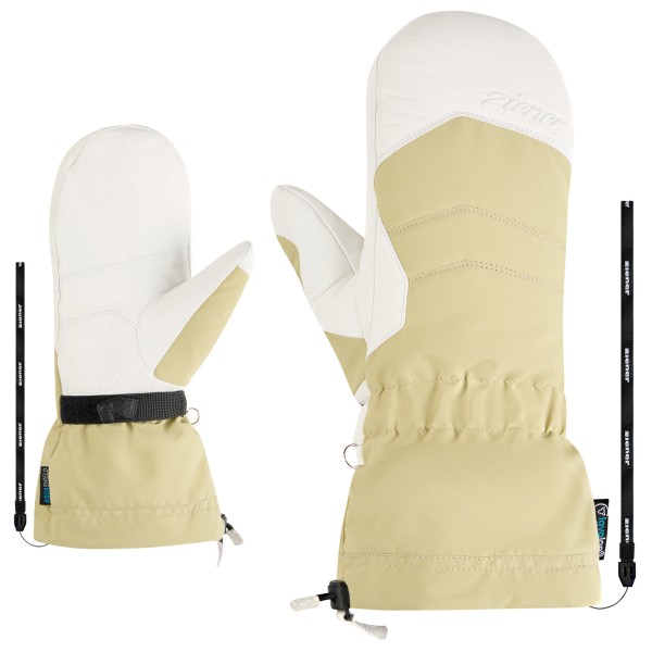 Ziener Kilati Aquashield AW Mitten Glove Handschuhe Damen (Größe 6 |beige/weiß)