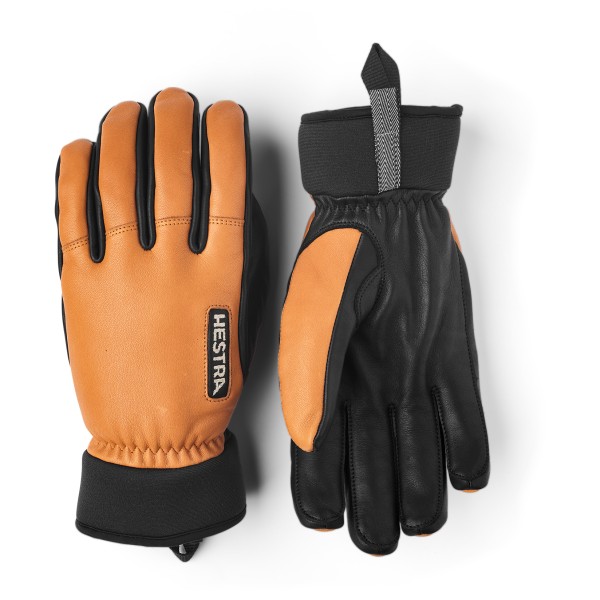 Hestra Army Leather Wool Terry 5 Finger Handschoenen Zwart