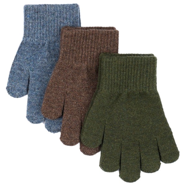 Image of Mikk-Line - Kid"s Magic Gloves 3 Pack - Handschuhe Gr 1-3 Years oliv'