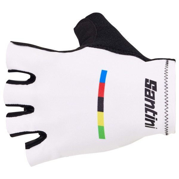 Santini UCI World Champion Gloves Handschuhe Herren (Gr L |weiß)