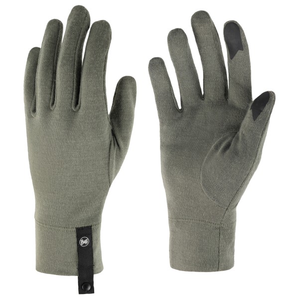 Buff Merino Midweight Gloves Handschoenen /olijfgroen Grijs